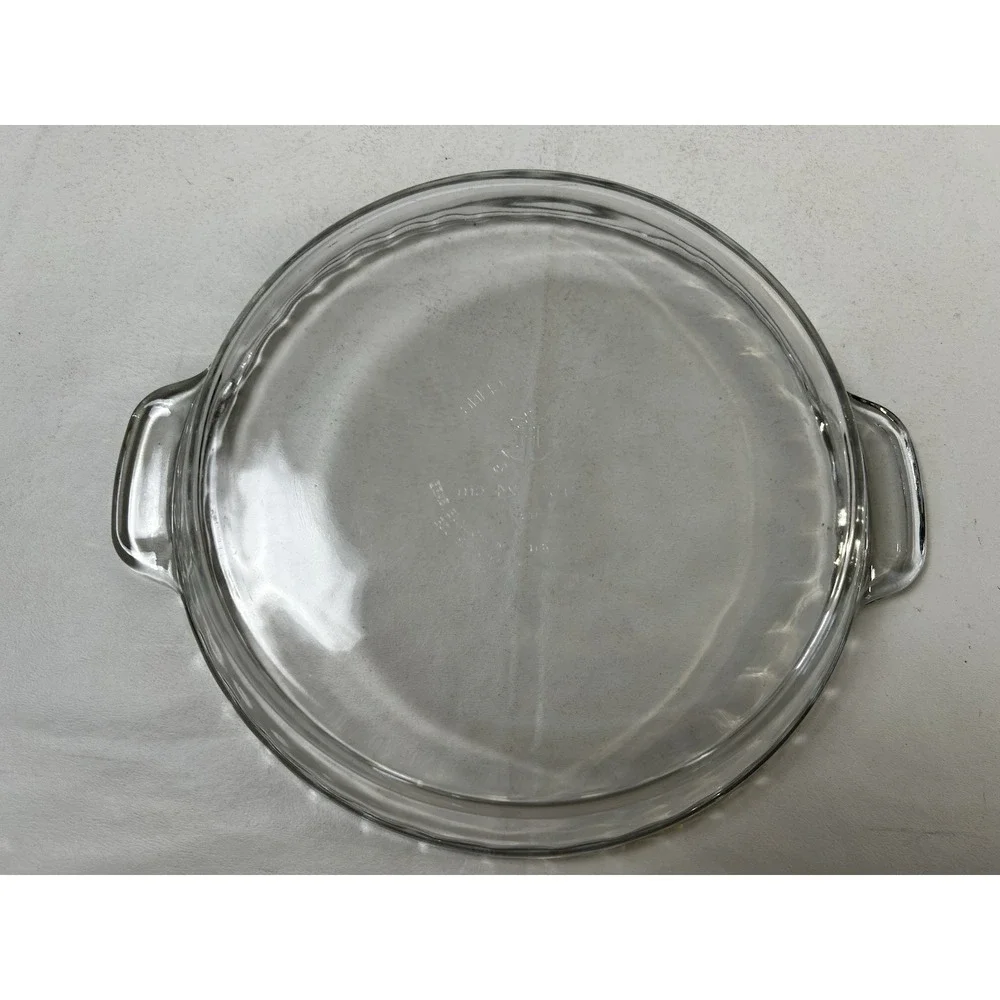 Anchor Hocking Deep Baking Dish Clear Glass Pie Plate 9.5